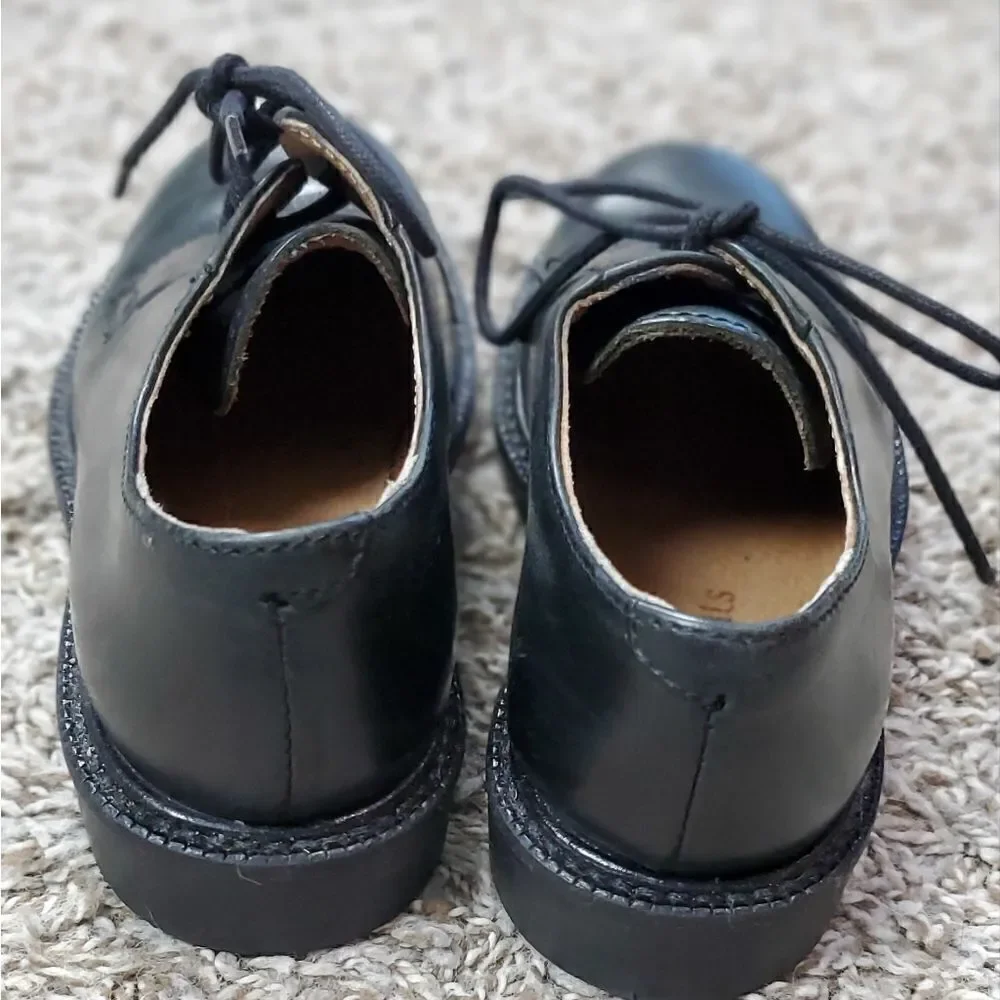 Crewcuts Black Leather Dress Shoes